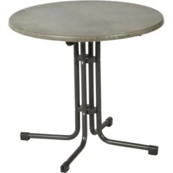 Acamp Tisch Piazza Ø 80 Cm Anthrazit-Cemento