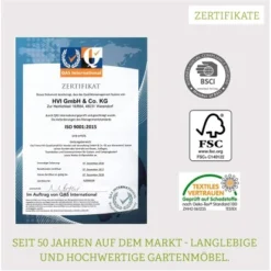 Acamp Tisch Boulevard 120 Cm X 80 Cm Anthrazit-Cemento -Vitavia Verkäufe 4013556566391 4549 08