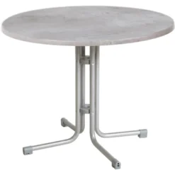 Acamp Tisch Piazza Ø 80 Cm Platin-Cemento