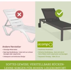 Acamp Liege Rimini 198 Cm X 60 Cm X 35 Cm Anthrazit-Carbon 9 Acamp Liege Rimini 198 Cm X 60 Cm X 35 Cm Anthrazit-Carbon -Vitavia Verkäufe 4013556568074 4615 04