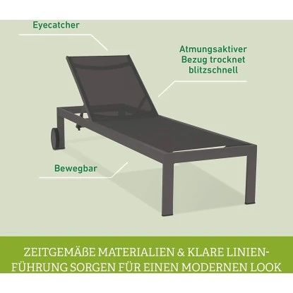 Acamp Liege Rimini 198 Cm X 60 Cm X 35 Cm Anthrazit-Carbon 5 Acamp Liege Rimini 198 Cm X 60 Cm X 35 Cm Anthrazit-Carbon – Bild 5