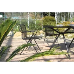 Acamp Set 4x Stapelsessel Alpha Rope 55 Cm X 57 Cm X 83 Cm Anthrazit-Nero -Vitavia Verkäufe 4013556570312 4809 04