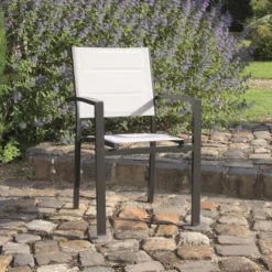 Acamp Set 4x Stapelsessel Alberto 55 Cm X 56 Cm X 88 Cm Schwarz-SilberGrau -Vitavia Verkäufe 4013556570367 4822 03