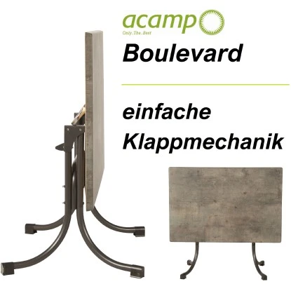 Acamp Tisch Boulevard 120 Cm X 80 Cm Anthrazit-Driftwood 3 Acamp Tisch Boulevard 120 Cm X 80 Cm Anthrazit-Driftwood – Bild 3