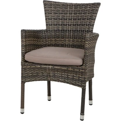 Acamp Set 4x Stapelsessel Cesar 58 Cm X 59 Cm X 84 Cm Taupe 2 Acamp Set 4x Stapelsessel Cesar 58 Cm X 59 Cm X 84 Cm Taupe – Bild 2