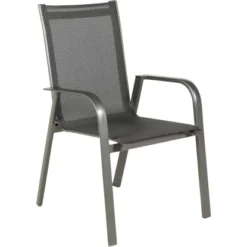 Acamp Set 4x Stapelsessel Urban 54 Cm X 60 Cm X 82 Cm Anthrazit-Carbon