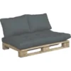 Beo Loungekissen-Set 1x 120 Cm X 80 Cm 2x 60 Cm X 40 Cm Anthrazit