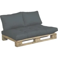 Beo Loungekissen-Set 1x 120 Cm X 80 Cm 2x 60 Cm X 40 Cm Anthrazit
