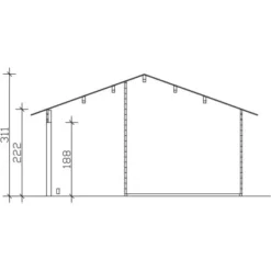 Skan Holz Freizeithaus Luzern 380 Cm X 300 Cm Mit Lattung Natur -Vitavia Verkäufe 4018211610785 2622 VM 2