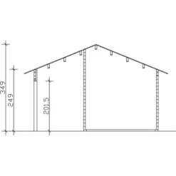 Skan Holz Freizeithaus Calgary 380 Cm X 300 Cm Mit Lattung Natur -Vitavia Verkäufe 4018211621514 2622 VM 2