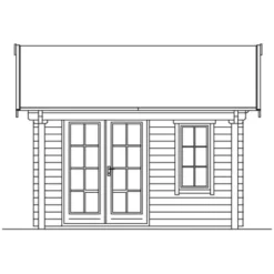 Skan Holz Freizeithaus Calgary 380 Cm X 300 Cm Mit Lattung Natur -Vitavia Verkäufe 4018211621514 2622 VM 3