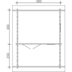 Skan Holz Freizeithaus Calgary 380 Cm X 300 Cm Mit 2. Schalung Natur -Vitavia Verkäufe 4018211621521 2622 VM 1