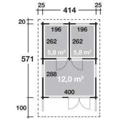 Wolff Finnhaus Ferienhaus Göteborg 70-E Klassik B X T: 414 Cm X 571 Cm -Vitavia Verkäufe 4038868002283 4276 3