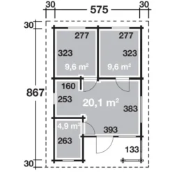 Wolff Finnhaus Ferienhaus Spessart 70-B B X T: 575 Cm X 867 Cm -Vitavia Verkäufe 4038868003563 4276 3