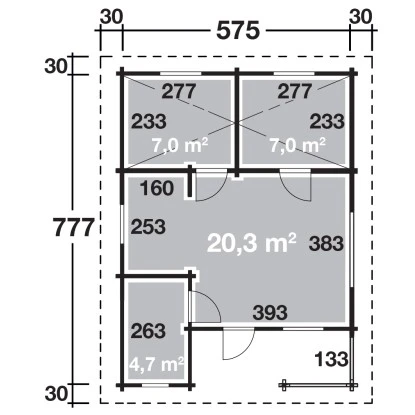 Wolff Finnhaus Ferienhaus Spessart 92-C M. Schlafboden B X T: 577 Cm X 779 Cm 11 Wolff Finnhaus Ferienhaus Spessart 92-C M. Schlafboden B X T: 577 Cm X 779 Cm – Bild 11