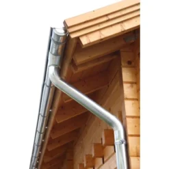 Wolff Finnhaus Alurinne Rundrinne Satteldach Bis 10 M Mit Fallrohr 2-seitig