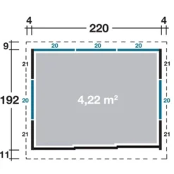 Wolff Finnhaus Metall-Gerätehaus 4,2 M² -Vitavia Verkäufe 4038868027262 4276 3