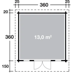 Wolff Finnhaus Holz-Gartenhaus Hammerfest 70-B B X T: 360 Cm X 360 Cm -Vitavia Verkäufe 4038868027323 4276 3