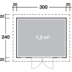 Wolff Finnhaus Holz-Gartenhaus Pulti Moderna B B X T: 300 Cm X 240 Cm -Vitavia Verkäufe 4038868027385 4276 3