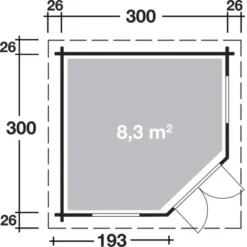 Wolff Finnhaus Holz-Gartenhaus Katrin 44-A B X T: 300 Cm X 300 Cm -Vitavia Verkäufe 4038868027460 4276 3