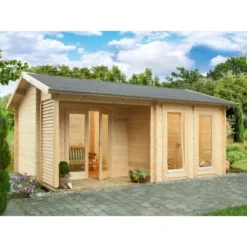 Wolff Finnhaus Holz-Gartenhaus Malaga 44-AModern B X T: 450 Cm X 330 Cm