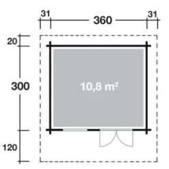 Wolff Finnhaus Holz-Gartenhaus Lisa 44-A XL 420 Cm X 440 Cm Mit Anbaudach -Vitavia Verkäufe 4038868032327 4276 3