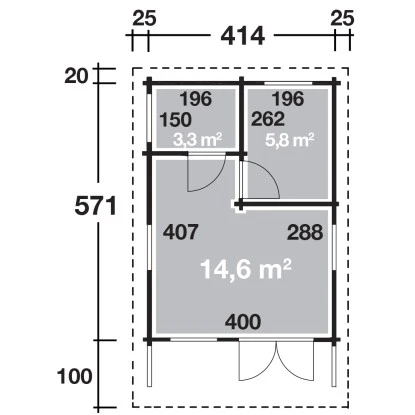 Wolff Finnhaus Ferienhaus Göteborg 70-D Klassik B X T: 414 Cm X 571 Cm 12 Wolff Finnhaus Ferienhaus Göteborg 70-D Klassik B X T: 414 Cm X 571 Cm – Bild 12