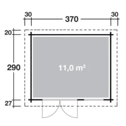 Wolff FinnhausHolz-Gartenhaus Lille B X T: 370 Cm X 290 Cm -Vitavia Verkäufe 4038868033959 4276 3