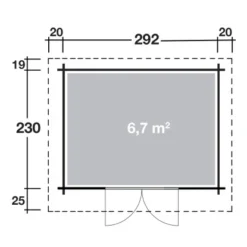 Wolff Finnhaus Holz-Gartenhaus Gent A B X T: 292 Cm X 230 Cm -Vitavia Verkäufe 4038868035052 4276 3