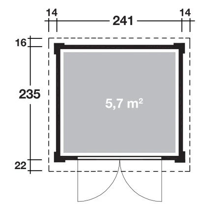 W. Finnhaus Holz-Gartenhaus Klassik 2424 Softline Natur BxT: 241 Cm X 235 Cm 6 W. Finnhaus Holz-Gartenhaus Klassik 2424 Softline Natur BxT: 241 Cm X 235 Cm – Bild 6