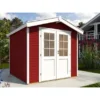 W. Finnhaus Holz-Gartenhaus Klassik 2424 Softline Schw.-Rot BxT: 241 Cm X 235 Cm