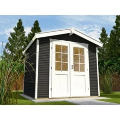 W. Finnhaus Holz-Gartenhaus Klassik 3024 Softline Anthrazit BxT: 301 Cm X 235 Cm