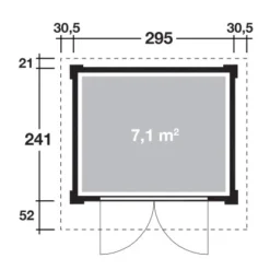 Wolff FinnhausHolz-Gartenhaus Relax B Grau B X T: 295 Cm X 241 Cm -Vitavia Verkäufe 4038868035236 4276 3