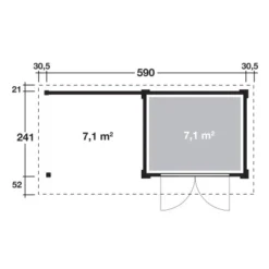 W. Finnhaus Holz-Gartenhaus Relax Lounge B Grau BxT 590 X 241 Dav. 295 Cm Anbau 13 W. Finnhaus Holz-Gartenhaus Relax Lounge B Grau BxT 590 X 241 Dav. 295 Cm Anbau -Vitavia Verkäufe 4038868035311 4276 3
