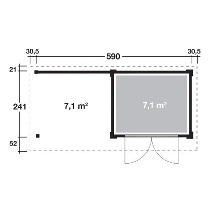 W. Finnhaus Holz-Gartenhaus Relax Lounge B Grau BxT 590 X 241 Dav. 295 Cm Anbau 7 W. Finnhaus Holz-Gartenhaus Relax Lounge B Grau BxT 590 X 241 Dav. 295 Cm Anbau – Bild 7