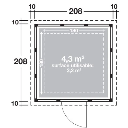 Wolff Finnhaus Metall-Gerätehaus Lichtgrau 4,3 M² 20 Wolff Finnhaus Metall-Gerätehaus Lichtgrau 4,3 M² – Bild 20