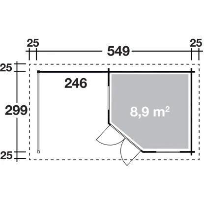 Wolff Finnhaus Holz-Gartenhaus Maja 40-A BxT 549 X 299 Cm Dav. 250 Cm Terrasse 8 Wolff Finnhaus Holz-Gartenhaus Maja 40-A BxT 549 X 299 Cm Dav. 250 Cm Terrasse – Bild 8
