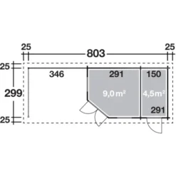 Wolff Finnhaus Holz-Gartenhaus Maja 40-B BxT 803 X 299 Cm Dav. 350 Cm Terrasse 15 Wolff Finnhaus Holz-Gartenhaus Maja 40-B BxT 803 X 299 Cm Dav. 350 Cm Terrasse -Vitavia Verkäufe 4038868037889 4276 3