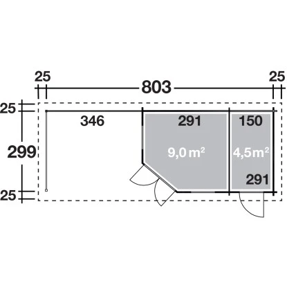 Wolff Finnhaus Holz-Gartenhaus Maja 40-B BxT 803 X 299 Cm Dav. 350 Cm Terrasse 8 Wolff Finnhaus Holz-Gartenhaus Maja 40-B BxT 803 X 299 Cm Dav. 350 Cm Terrasse – Bild 8