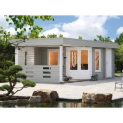 Wolff Finnhaus Holz-Gartenhaus Maja 40-B BxT 803 X 299 Cm Dav. 350 Cm Terrasse