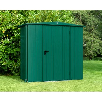 Ecostar Gerätehaus Trend Mit Satteldach Typ 1 RAL6005 Moosgrün Einzeltür 2 Ecostar Gerätehaus Trend Mit Satteldach Typ 1 RAL6005 Moosgrün Einzeltür – Bild 2