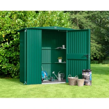 Ecostar Gerätehaus Trend Mit Satteldach Typ 1 RAL6005 Moosgrün Einzeltür 3 Ecostar Gerätehaus Trend Mit Satteldach Typ 1 RAL6005 Moosgrün Einzeltür – Bild 3