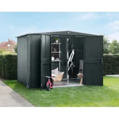 Ecostar Gerätehaus Elegant Mit Satteldach Typ 3 RAL7016 Anthrazitgrau Doppeltür -Vitavia Verkäufe 4042533295511 4860 001B