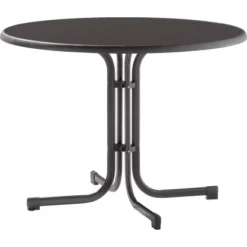 Sieger Klapptisch Boulevard Mecalit-Pro Eisengrau Anthrazit Ø 100 Cm X 72 Cm