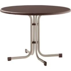 Sieger Klapptisch Boulevard Mecalit-Pro Champagner Mokka Ø 100 Cm X 72 Cm