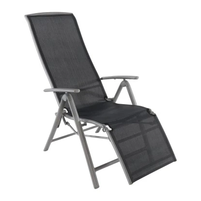 Relaxsessel Vigo Mit Verstellbarer Rückenlehne Und Fußstütze Textilen Schwarz 2 Relaxsessel Vigo Mit Verstellbarer Rückenlehne Und Fußstütze Textilen Schwarz – Bild 2