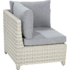 Lounge-Eckteil Links Springside Polyrattan Naturgrau