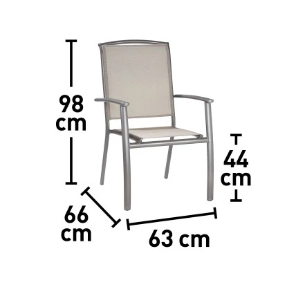 Stapelstuhl Vigo II Aus Textilen Grau 2 Stapelstuhl Vigo II Aus Textilen Grau – Bild 2