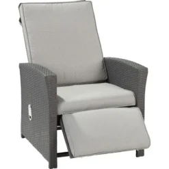 Lounge-Relaxsessel Vermont Verstellb. Rückenlehne Polyrattan Deep Water Concrete -Vitavia Verkäufe 4048124975879 S02 180917