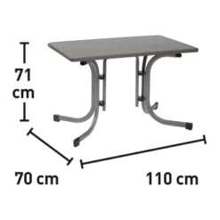 Gartentisch Vigo Rechteckig Grau 70 Cm X 110 Cm -Vitavia Verkäufe 4048124976418 VM 01